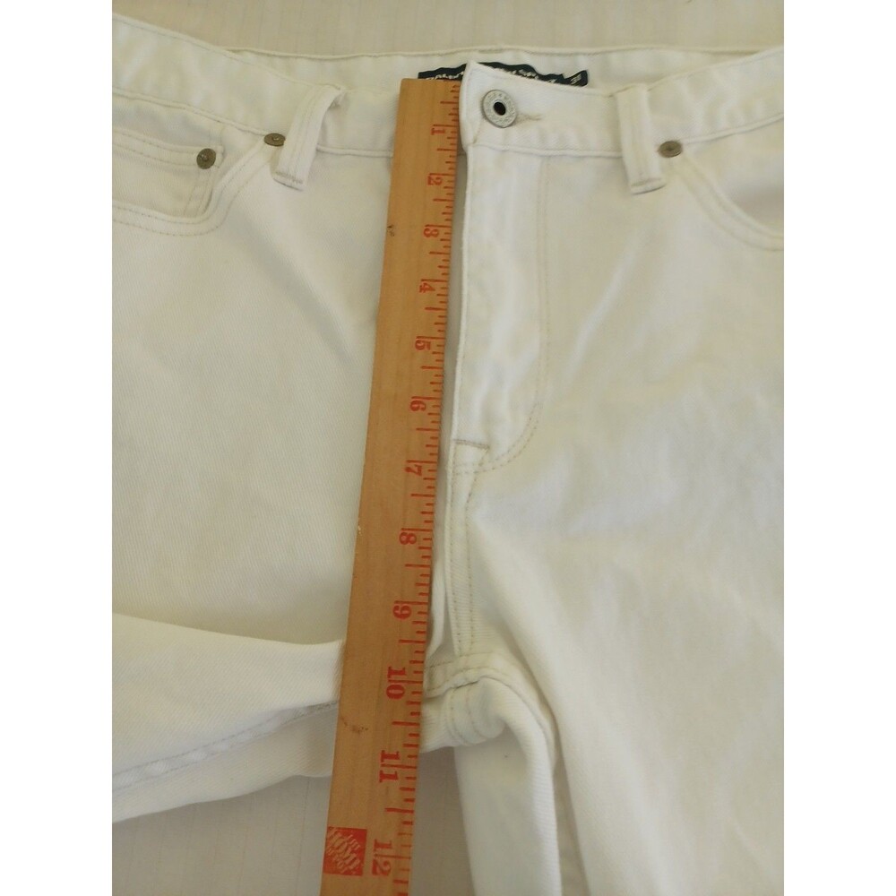 Ralph Lauren Sport white denim jeans womens 31 straight leg stretch classic beac - Picture 8 of 9
